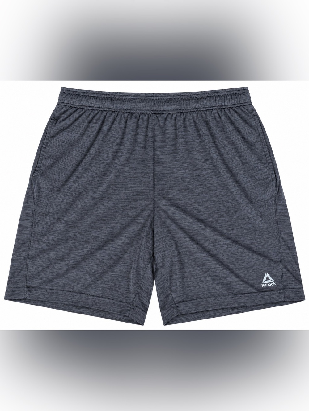 Reebok Heather Gray Elastic Waist Drawstring Athletic Gym Basketball Shorts XL
